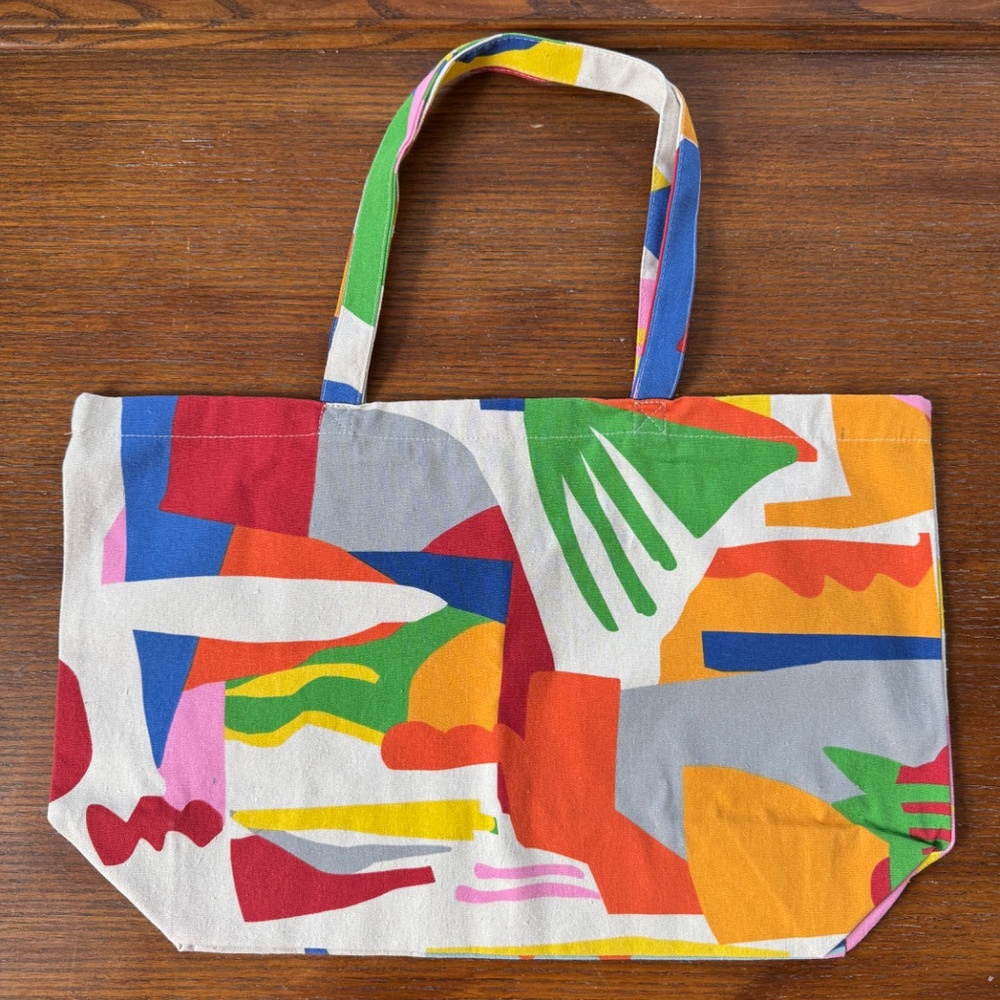 new Sézane x G. Kero geometric print colorful maximalist tote limited edition - Picture 2 of 4